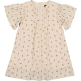 Pin Tuck Flutter Sleeve Dress