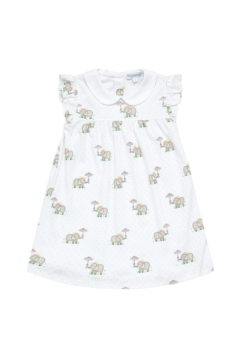 Pink Elephant Ruffle Playtime Dress