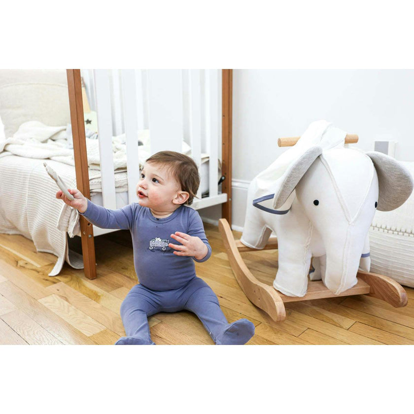 Teddy Wagon Footie and Beanie Set