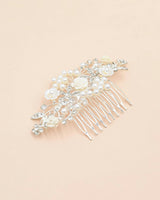 Crystal Pearl and Ivory Floral Hair Comb