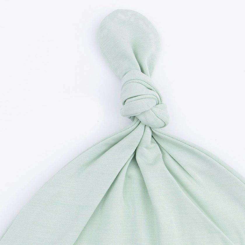 Solid Cameo Green - Knotted Gown and Hat