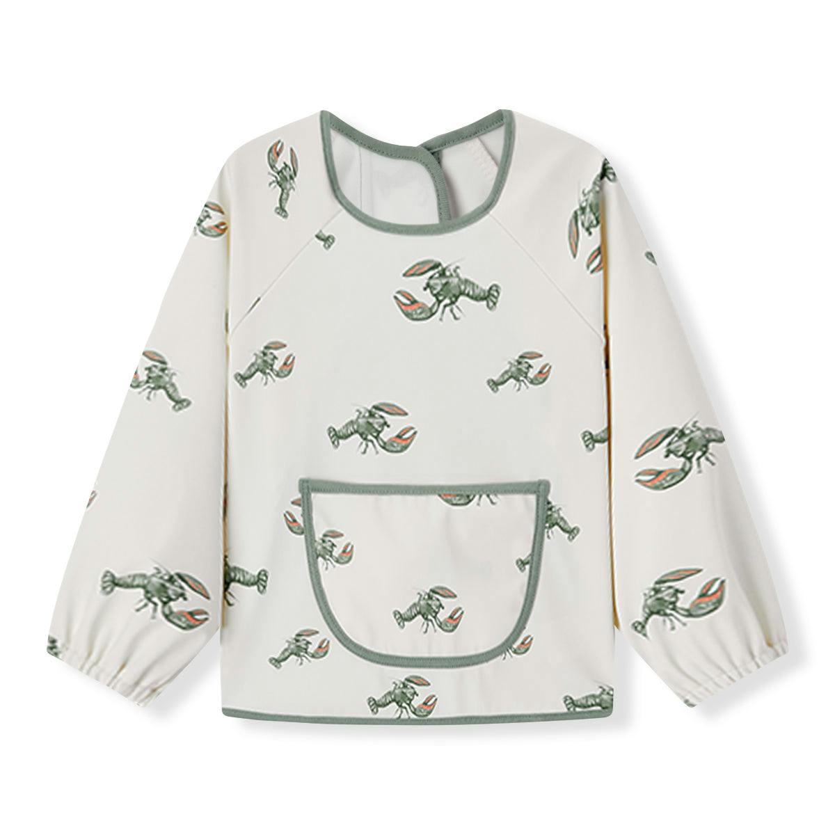 Mint Lobster Long Sleeve Pocket Bib