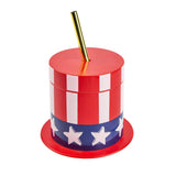 Americana USA Uncle Sam Top Hat Shaped 14 oz Novelty Tumbler