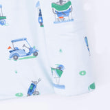 Vintage Golf Carts Blue - Swaddle Blanket