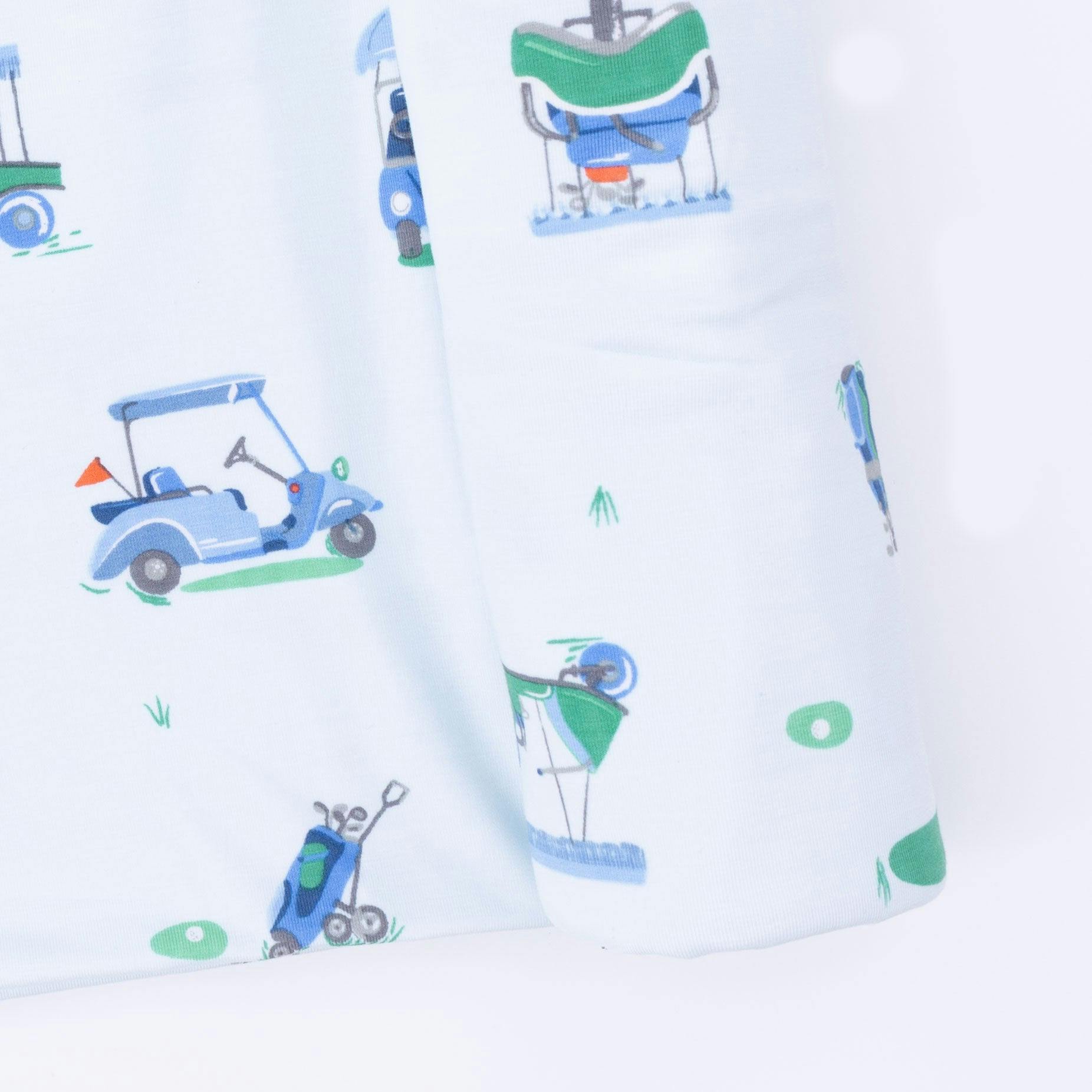 Vintage Golf Carts Blue - Swaddle Blanket