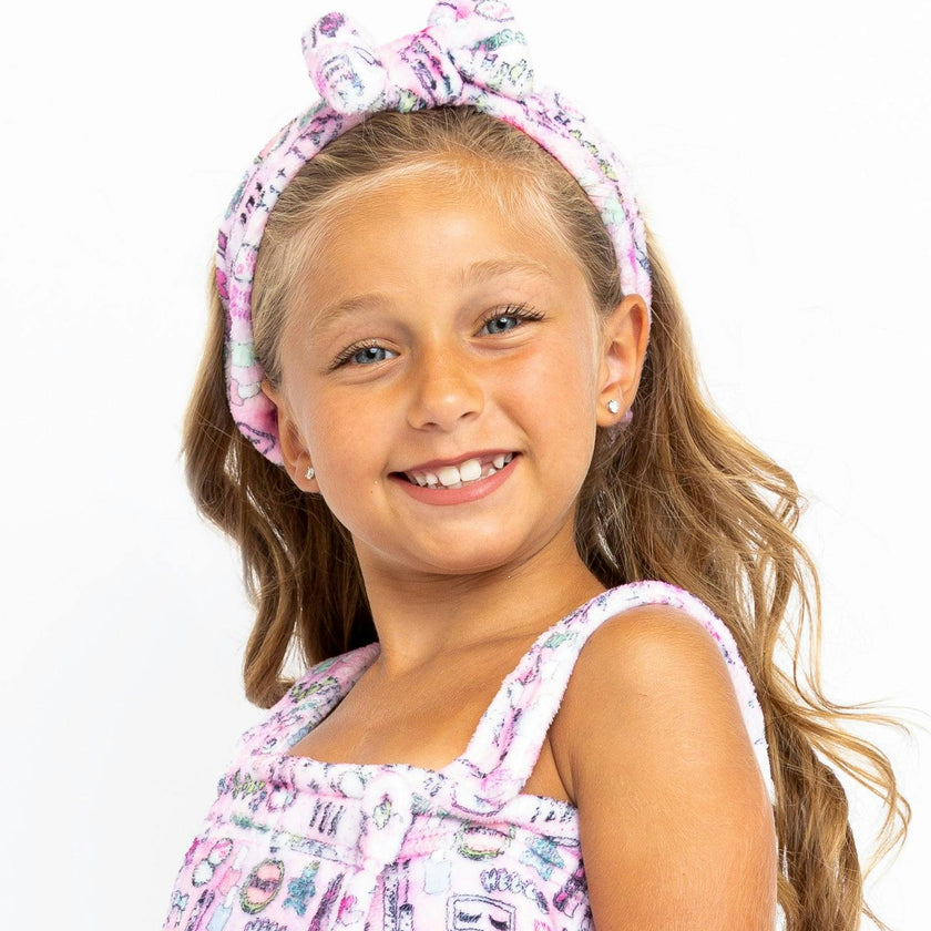 Makeup Plush Spa Headband with Bow