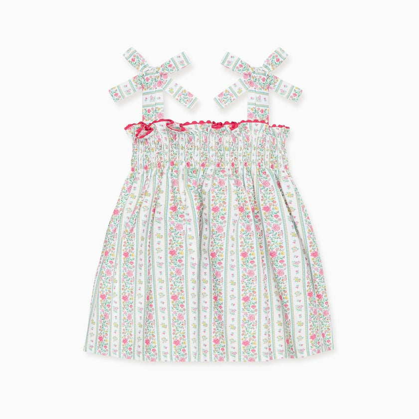 Fuchsia Pink Floral Stripe Ana Girl Top