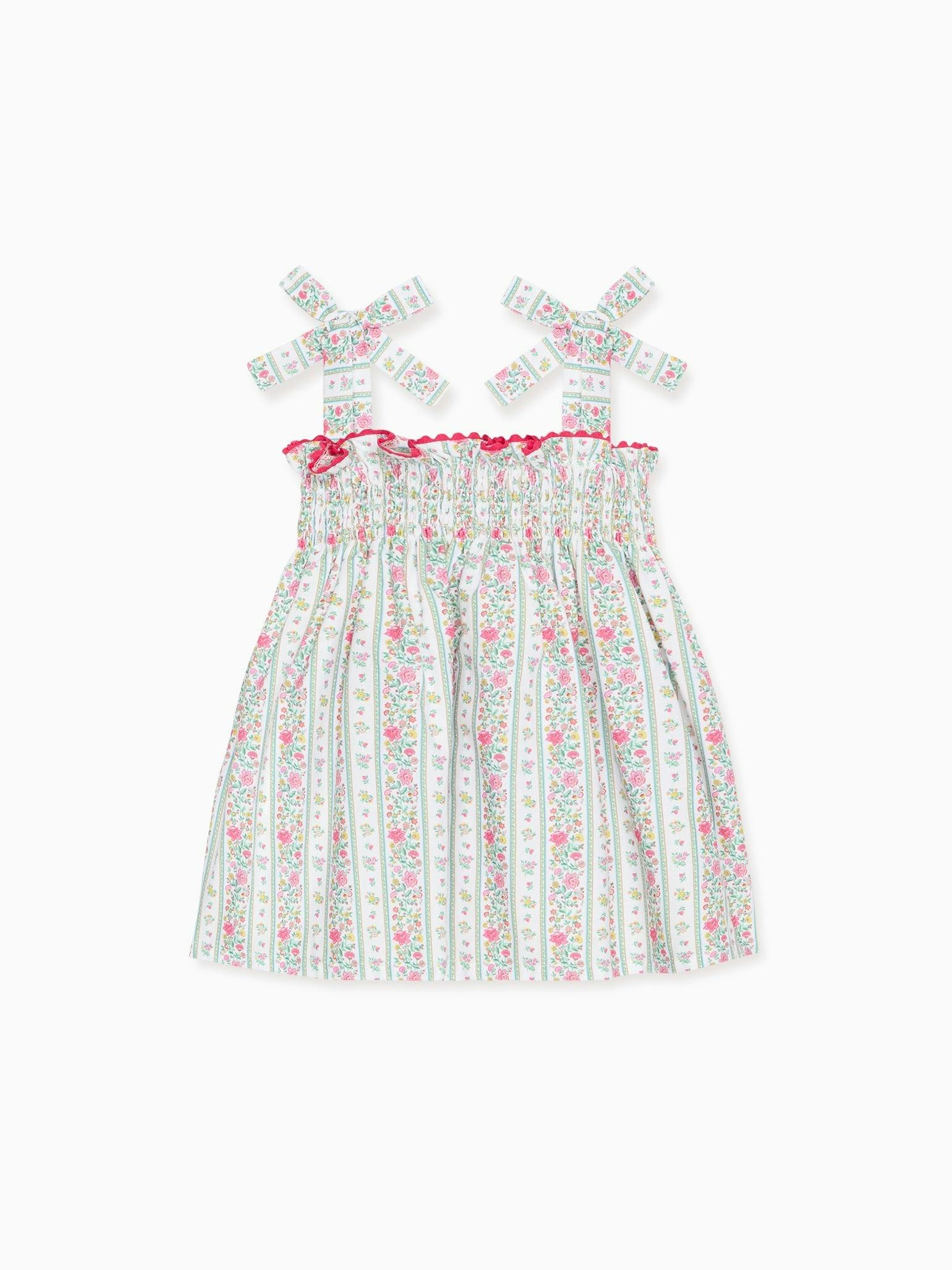 Fuchsia Pink Floral Stripe Ana Girl Top