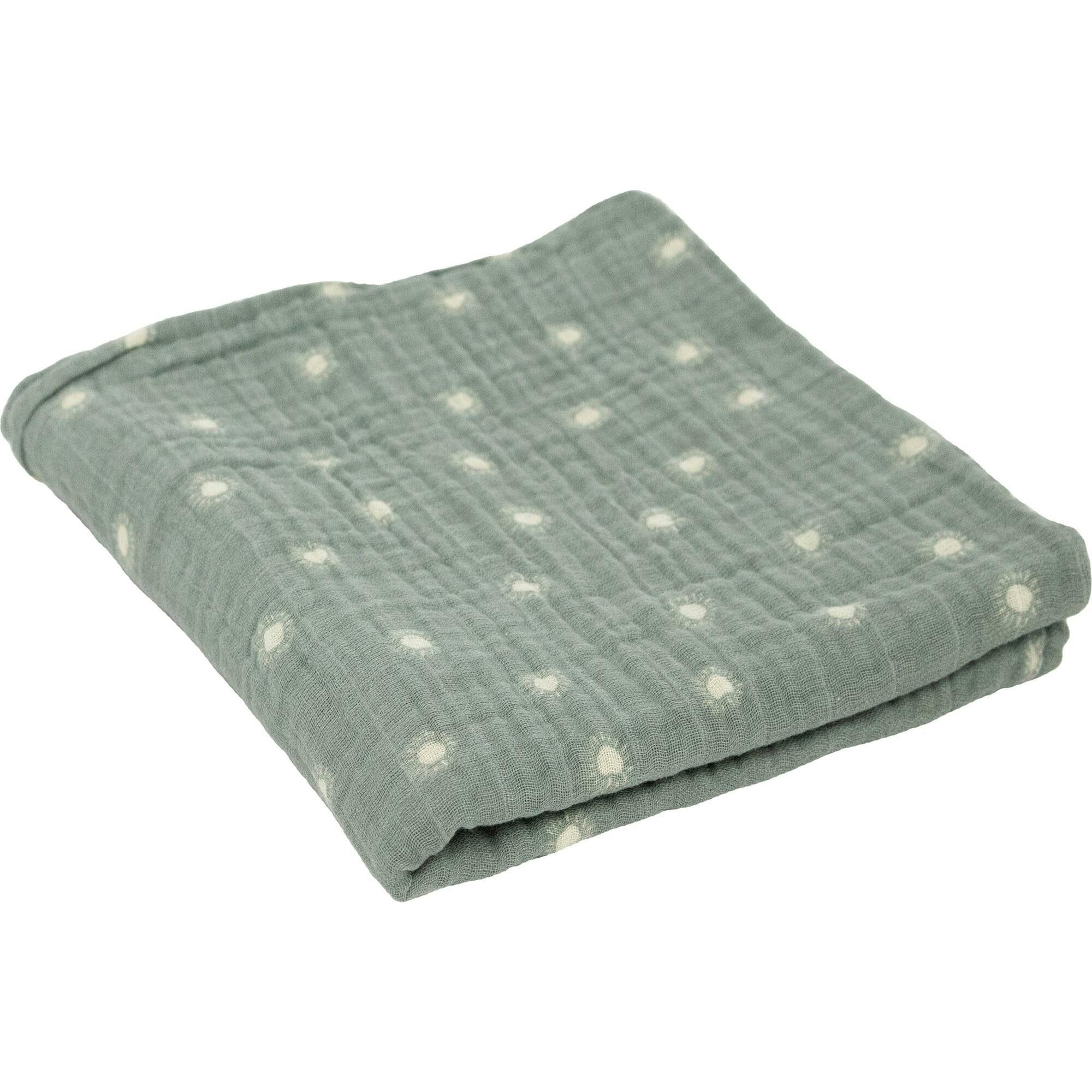 Organic Cotton Muslin Swaddle Blanket - Sage Suns
