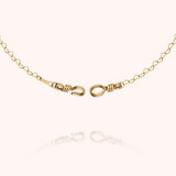 Women's Linked Hearts Necklace, Yellow Gold