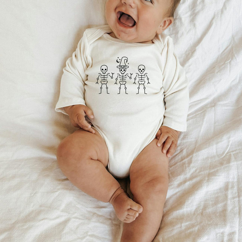 Skeletons Organic Bodysuit Long Sleeve