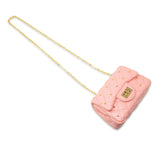 Classic Quilted Stud Flap Mini Handbag
