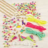 Neo-Brite Chains & Charms Kit: Create 10 Unique Cord & Tassel Charm Bracelets