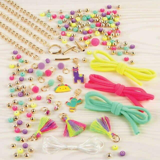 Neo-Brite Chains & Charms Kit: Create 10 Unique Cord & Tassel Charm Bracelets