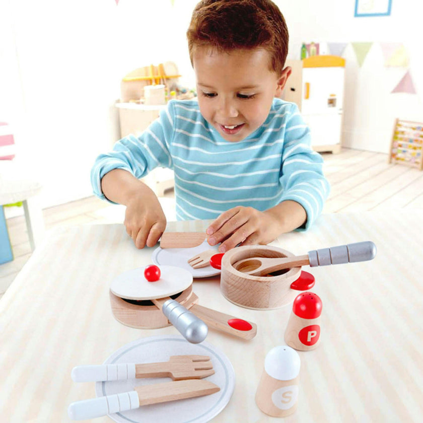 Cook & Serve Wooden Kitchen Accessory Playset