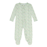 baby sea marsh floral pima footie