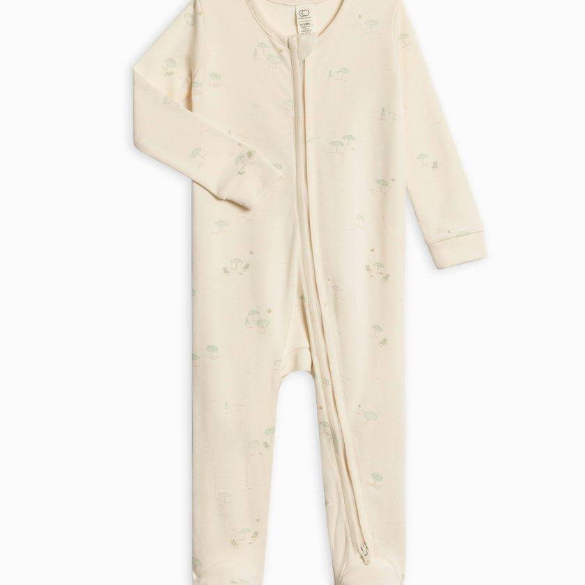 Peyton Zipper Sleeper Wave Stripe / Rain