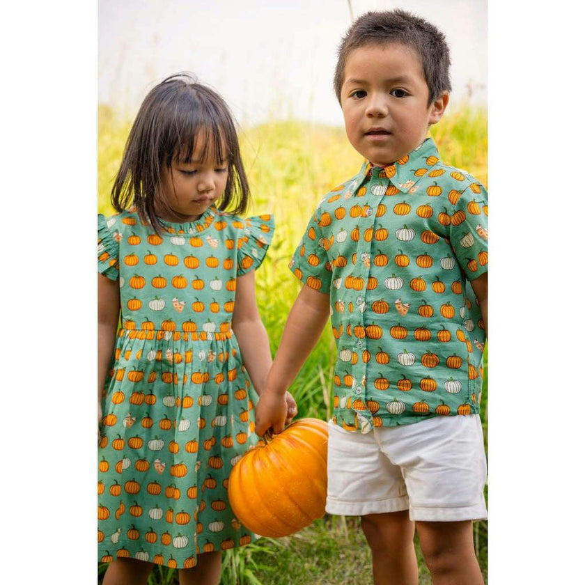 Pumpkin Spice Ruffle Dress