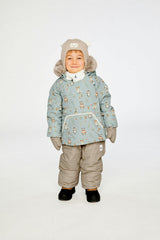 Baby Two Piece Snowsuit Blue Animal Print