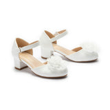 White Elara Flower Shoes