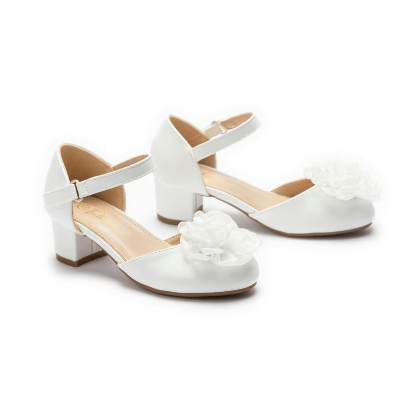 White Elara Flower Shoes