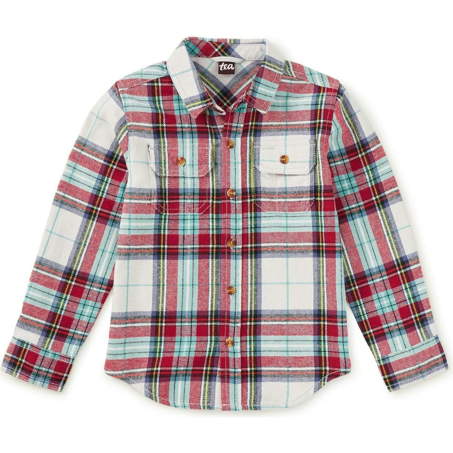 Flannel Button Up Shirt, Multi