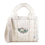 Sherpa Tote Bag – Cozy, Colorful & Convertible with Matching Coin Purse, Lounging Sloth