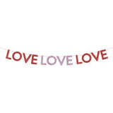 Glitter Fabric Love Garland