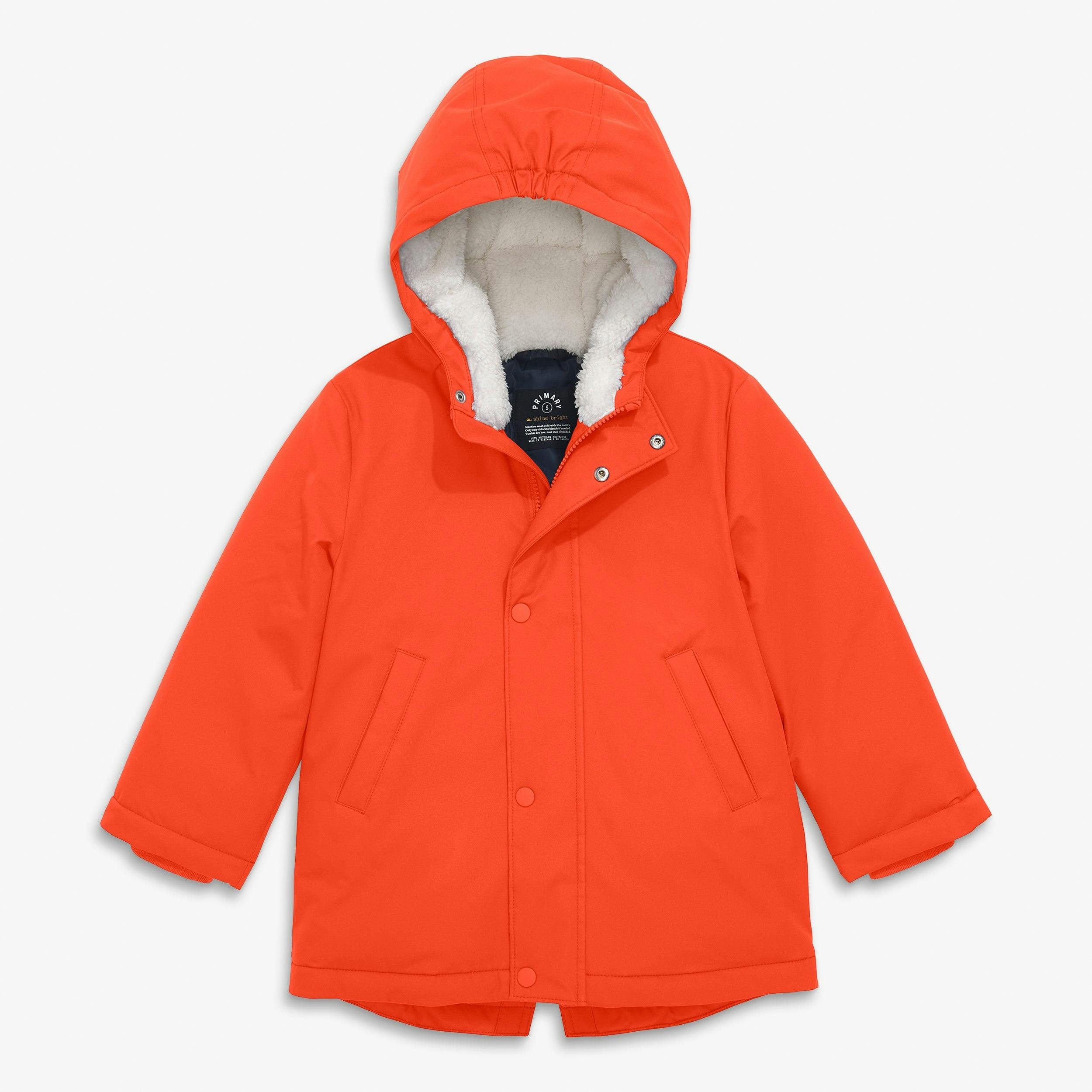 Kids weatherproof parka puffer
