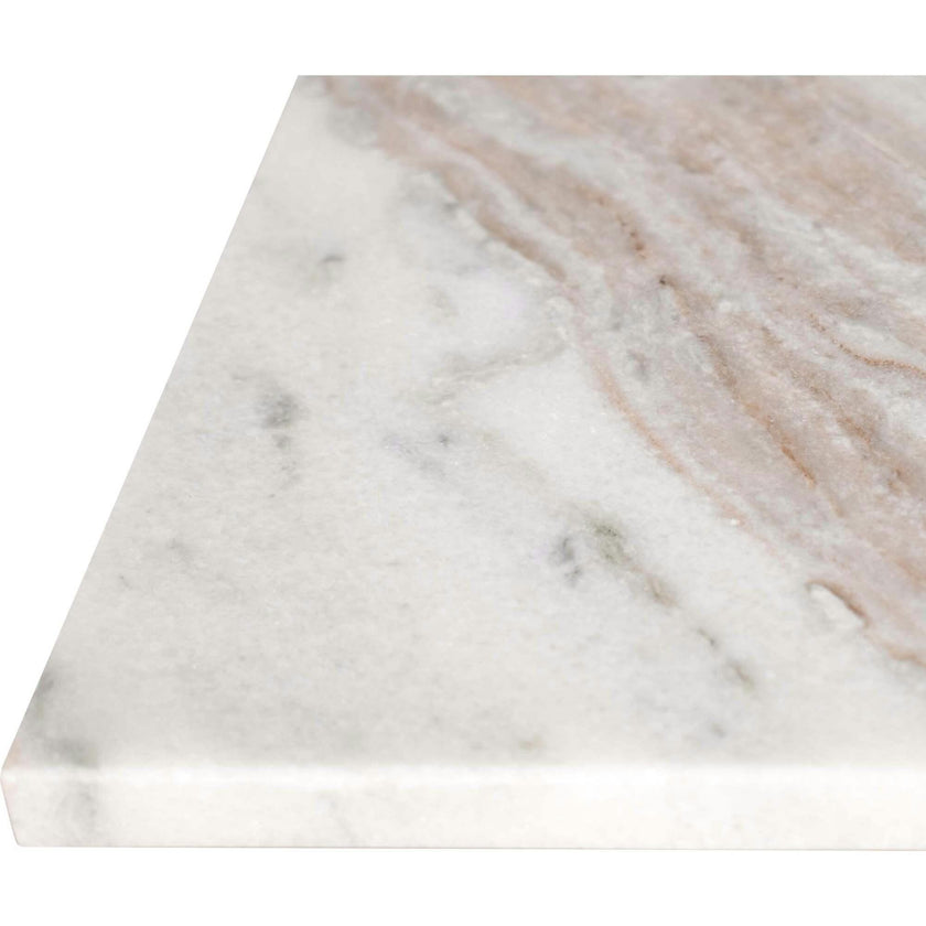 Cecil 18.5" Contemporary Natural Marble Handmade T-Shaped End Table