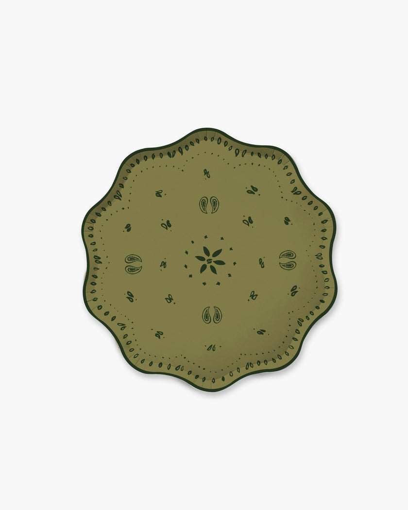 Rodeo Dessert Plate Set - Olive