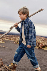 Plaid Shirt Blue And White