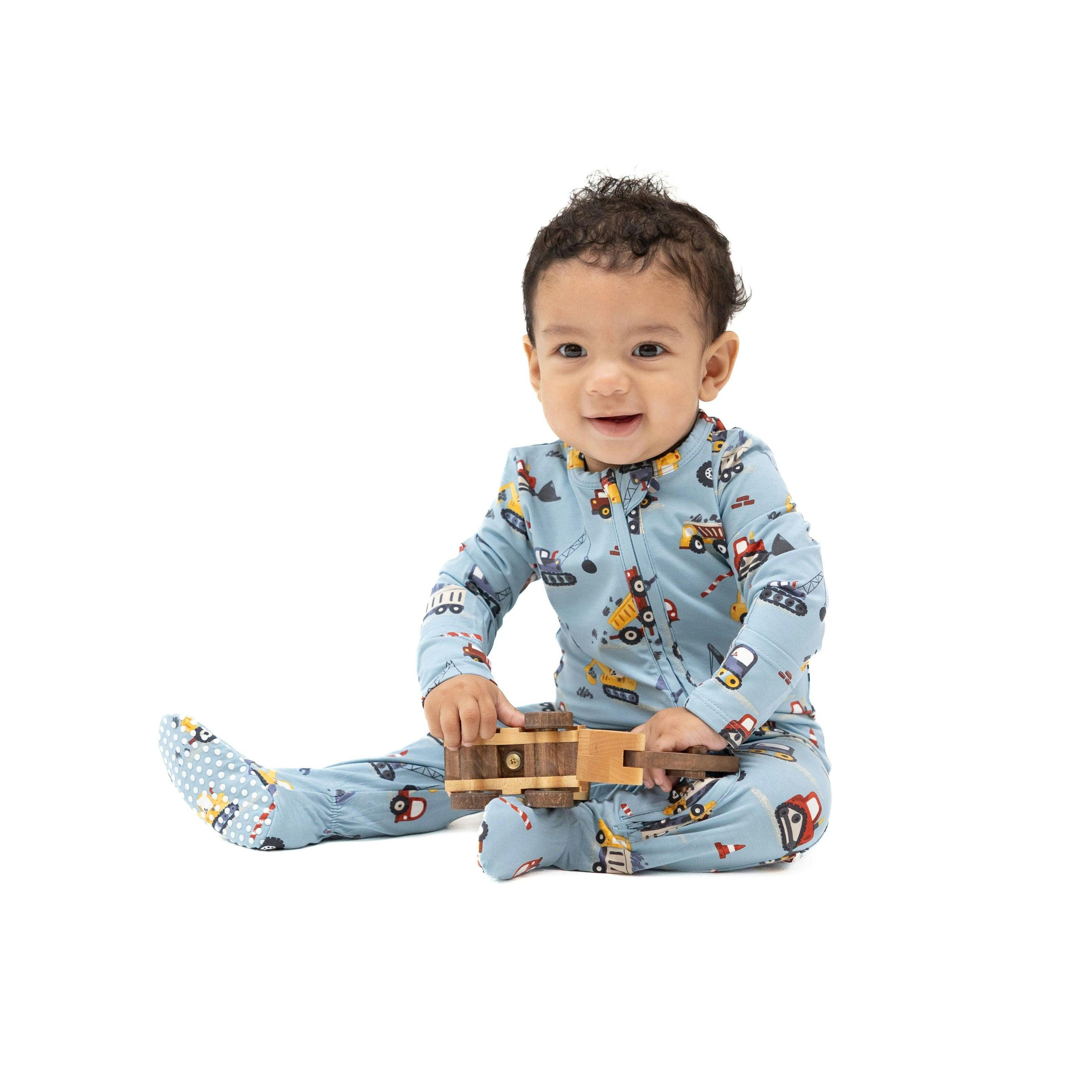 Crayon Construction - 2 Way Zipper Footie