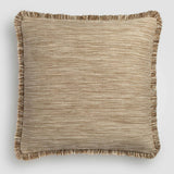 Layered Loom Fringe Rust & Ivory Throw Pillow