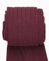 Baby Ribbed Tights in Aubergine