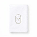 DH Oval Monogram Embroidered Fingertip Towel