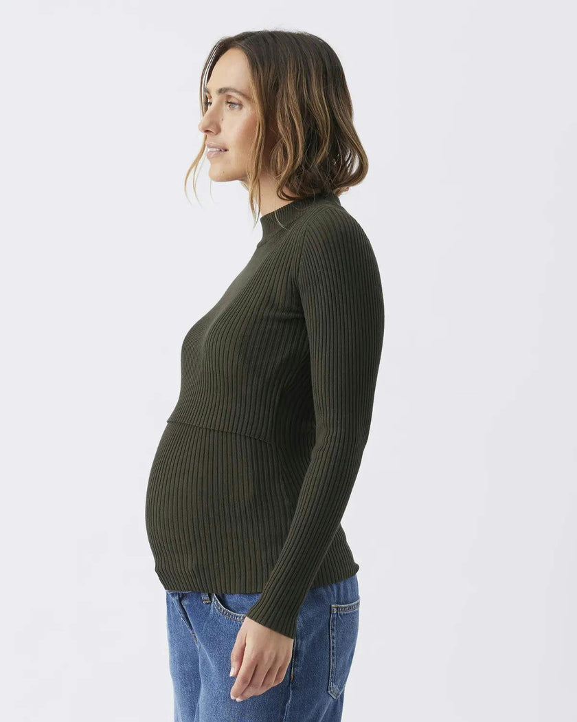Lift Up Nursing Knit  Ivy