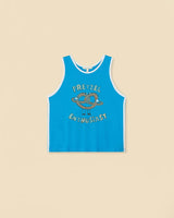 Organic Track Tank in Bodega Blue