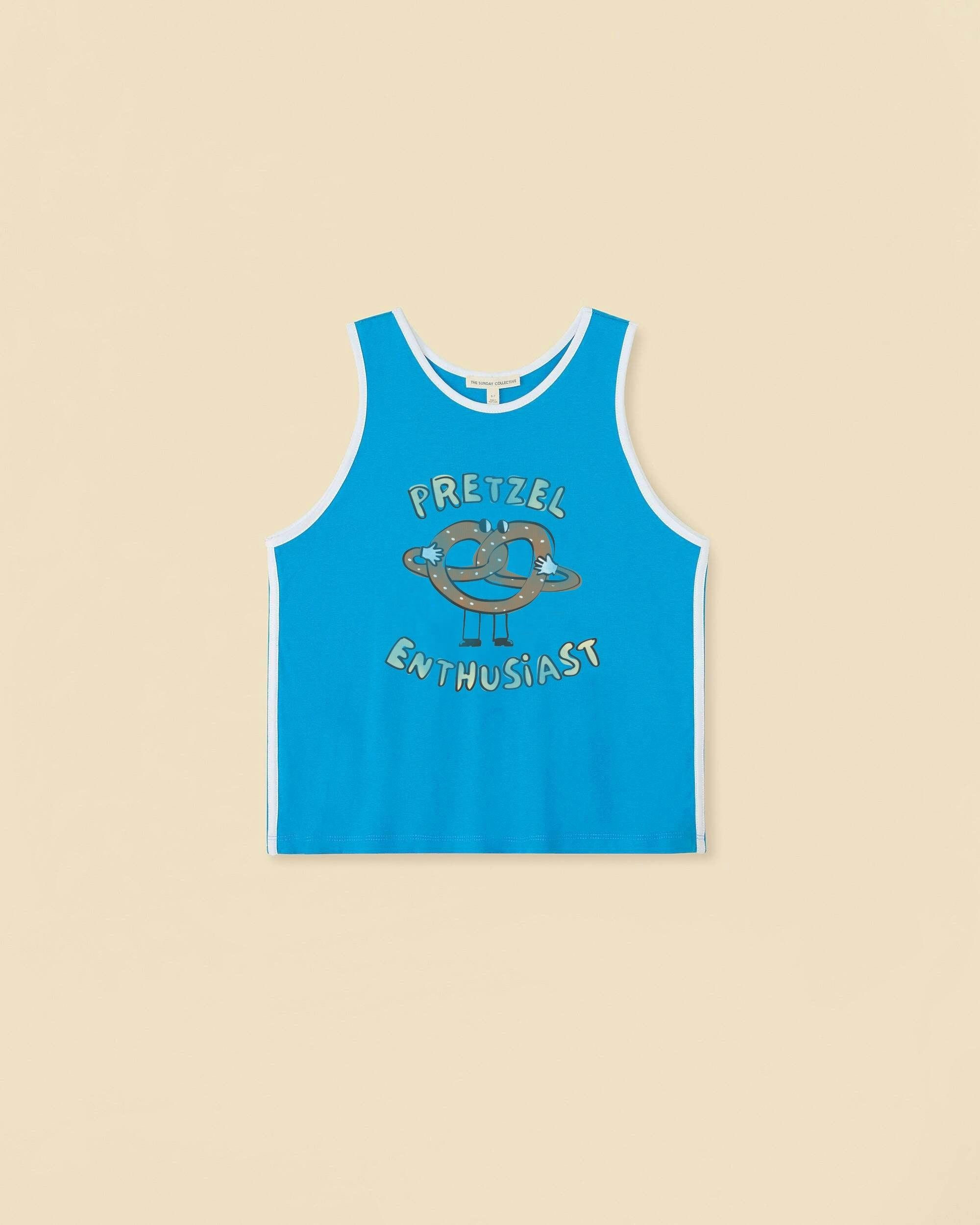 Organic Track Tank in Bodega Blue