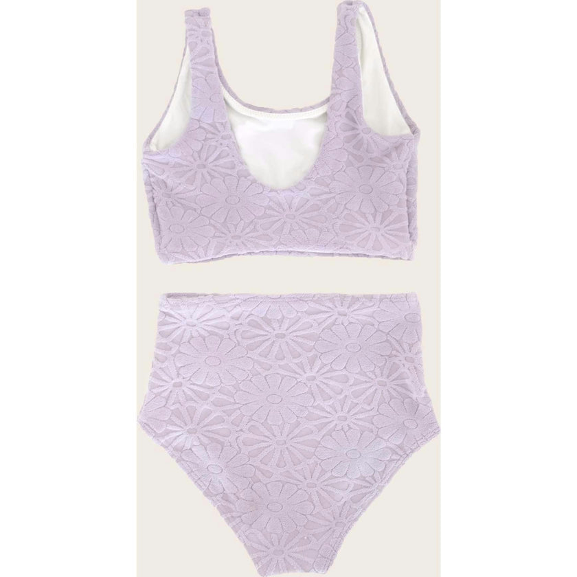 Terry Lavender Floral Two Piece Tank