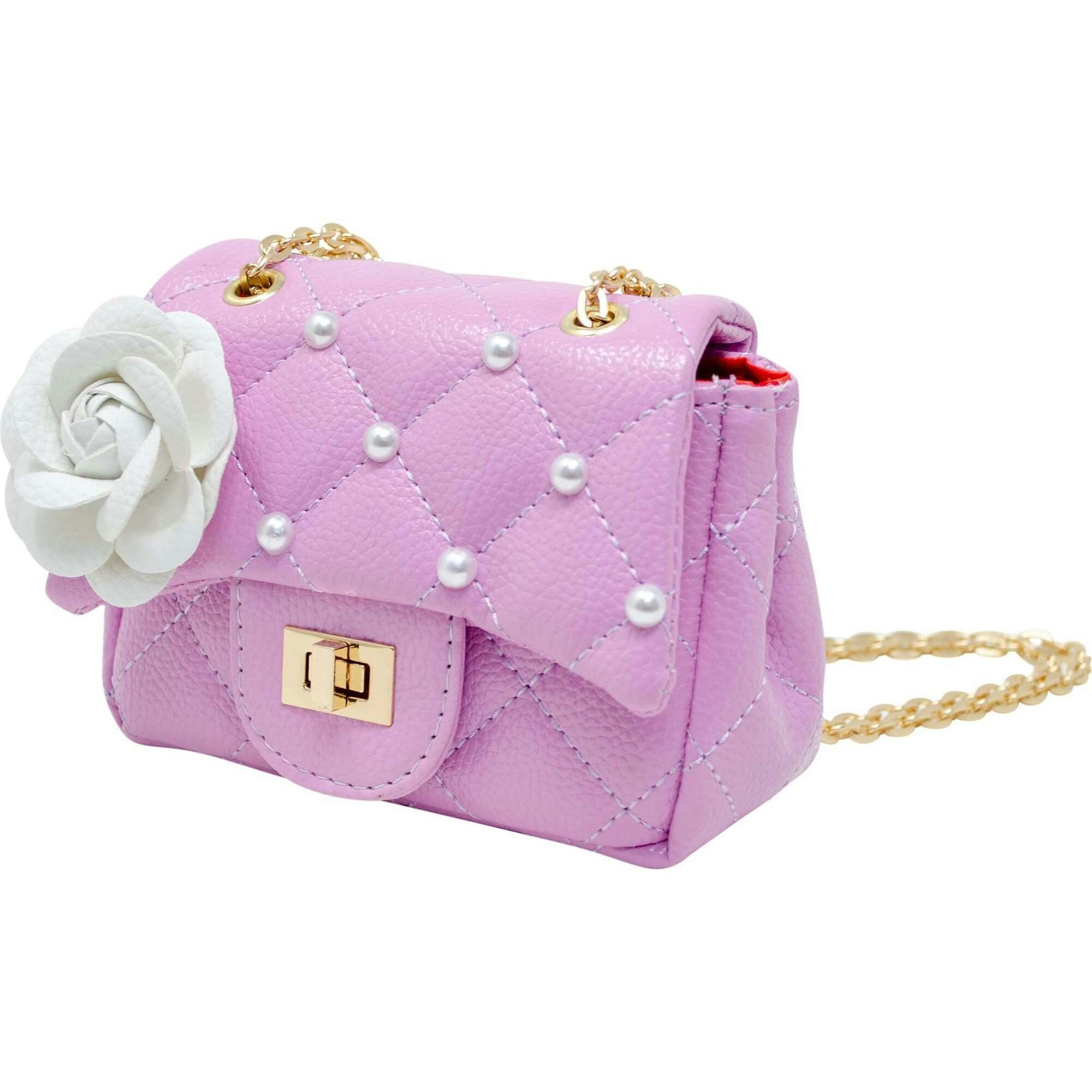 Classic Quilted Flower Pearl Handbag