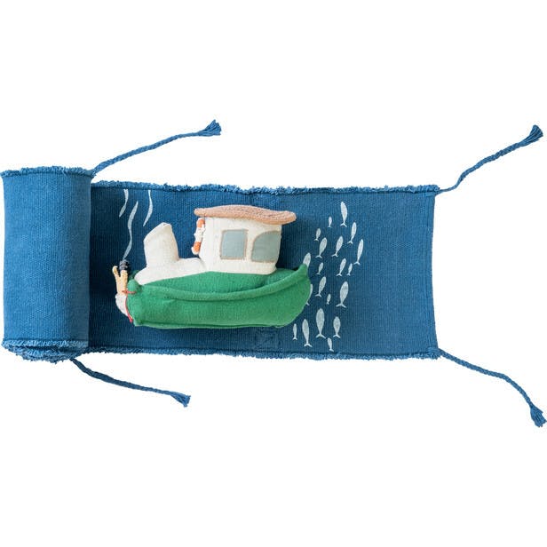 Ride & Roll Sea Clean-Up Boat Canvas Playmat Set