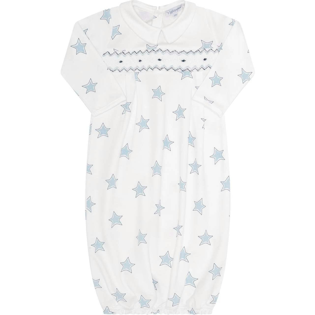Blue Stars Print Gown