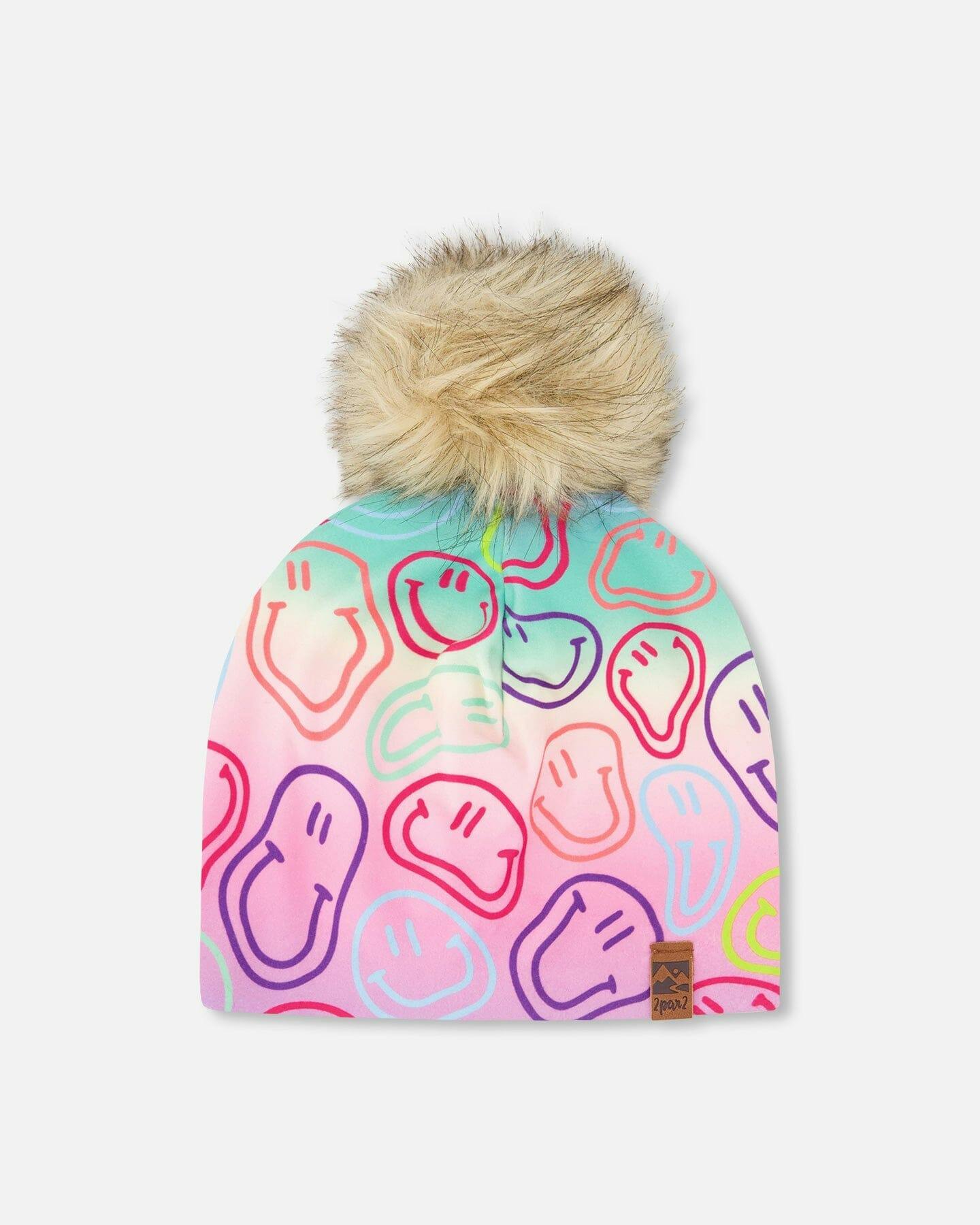 Stretch Jersey Hat With Pompom