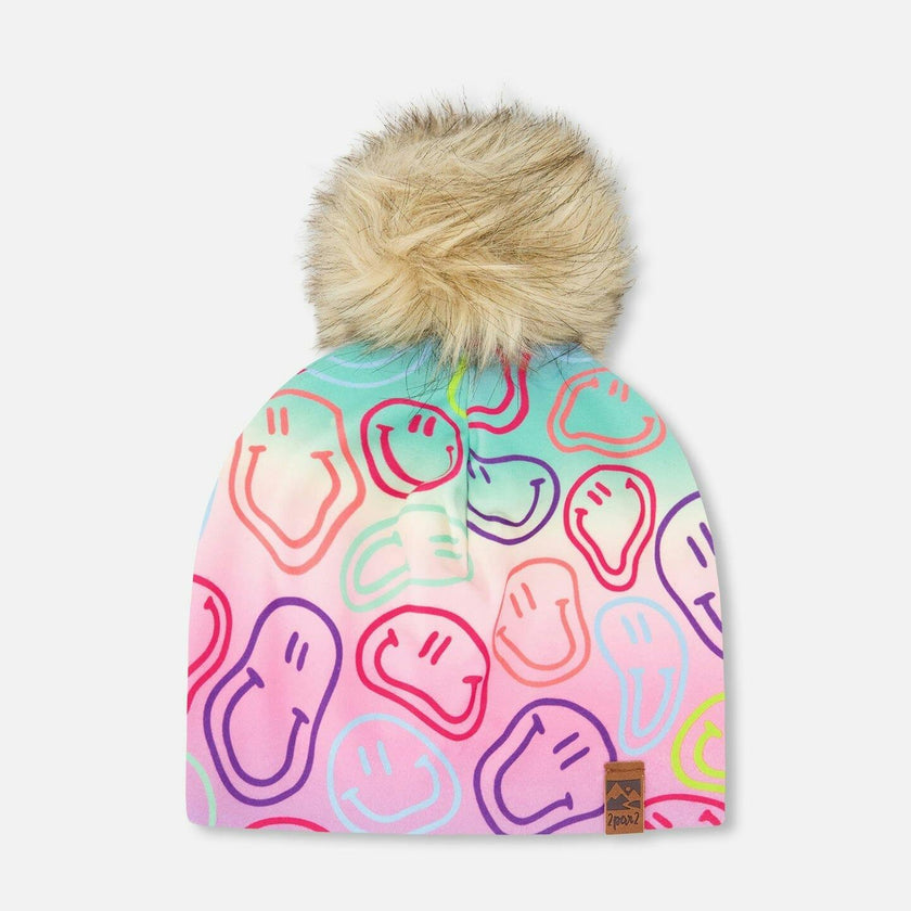 Stretch Jersey Hat With Pompom