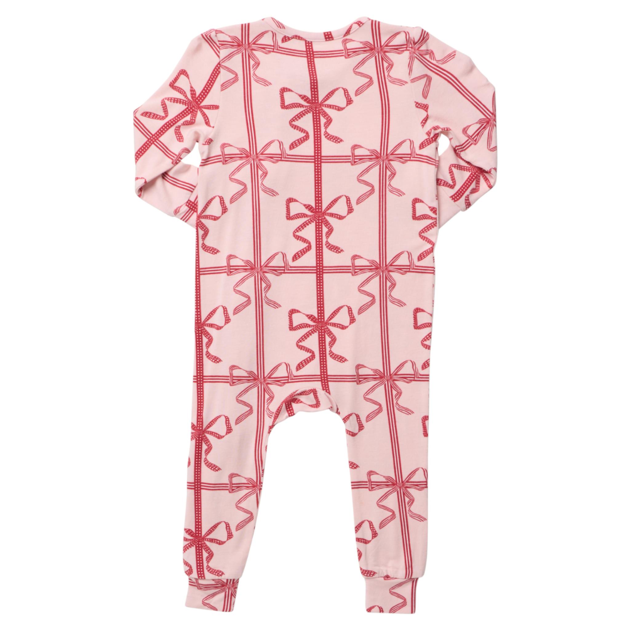 Baby Bamboo Romper - Pink Present Bow