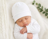 White Newborn Hat - Pima Cotton
