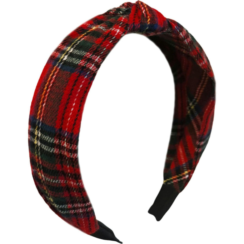 Plaid Knot Headband in Scottie Stewart