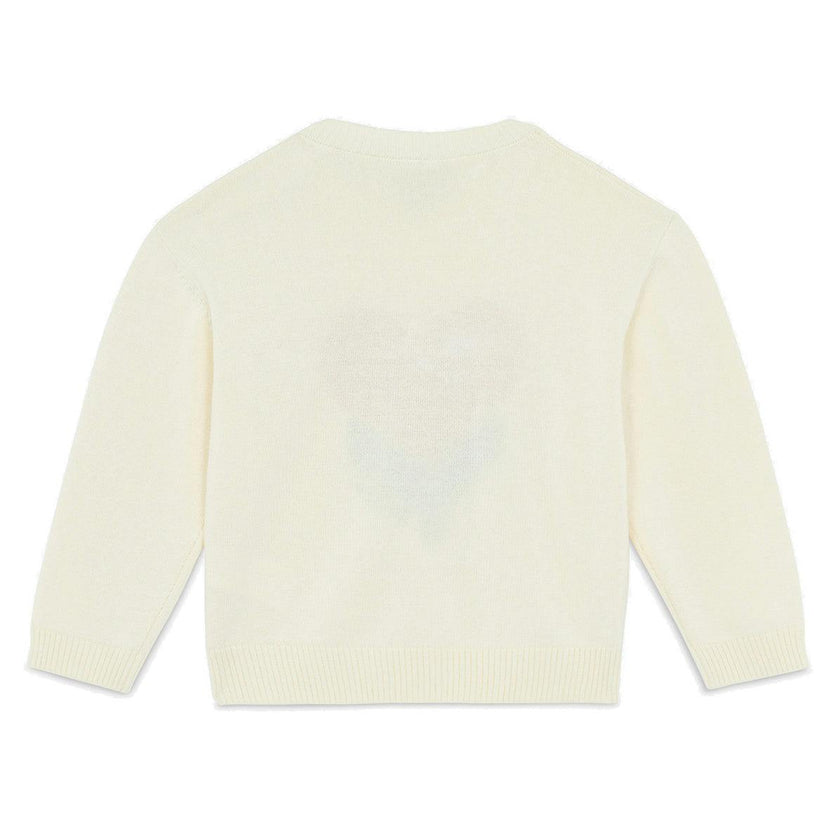 BONTON Misty Tulip Heart Sweater - Ecru