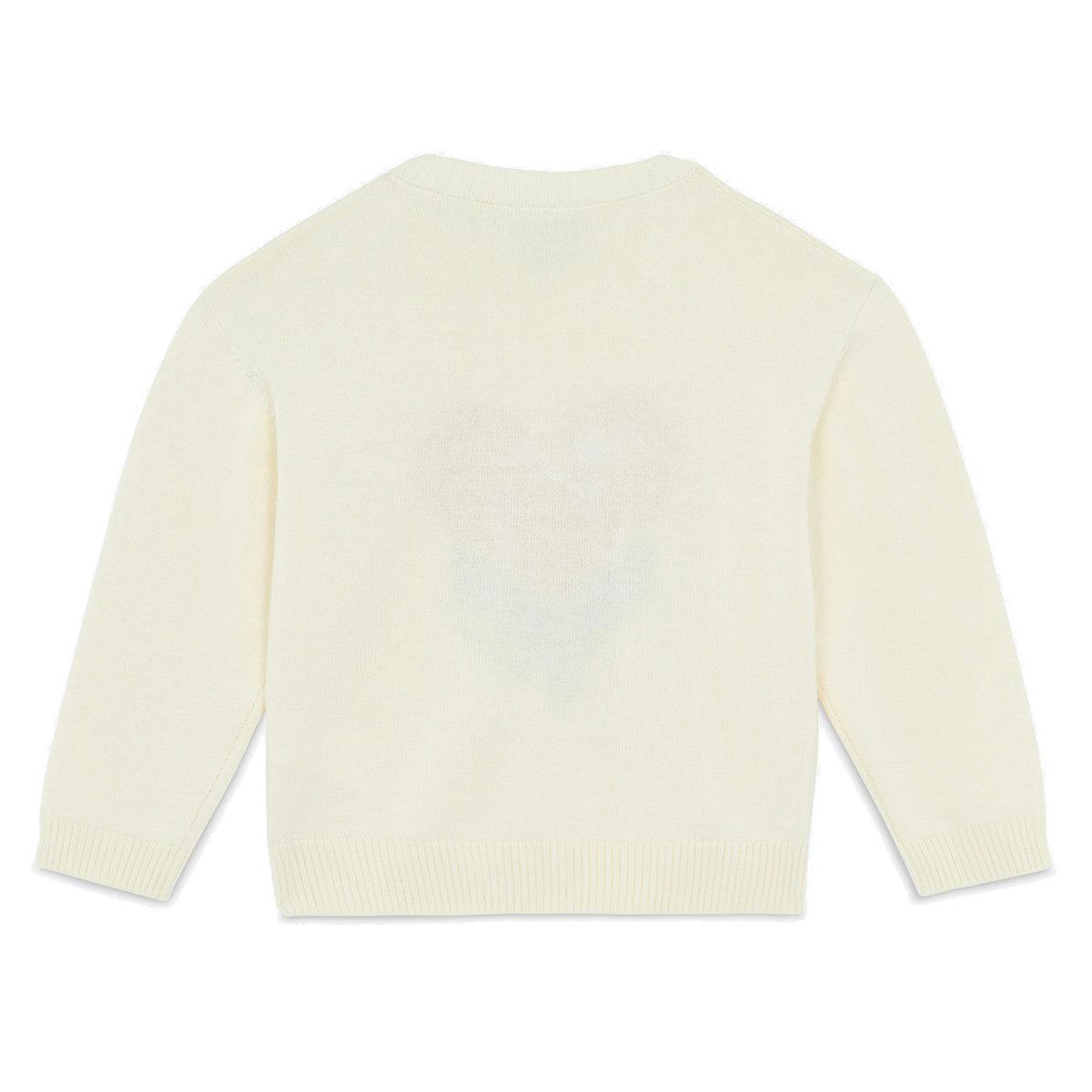 BONTON Misty Tulip Heart Sweater - Ecru